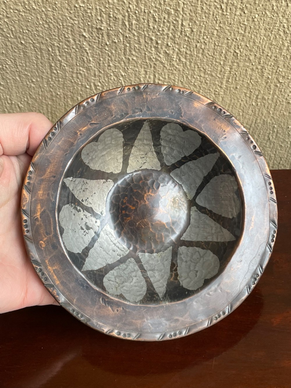 Arts & Crafts Copper Trinket Dish by Hugh Wallis
