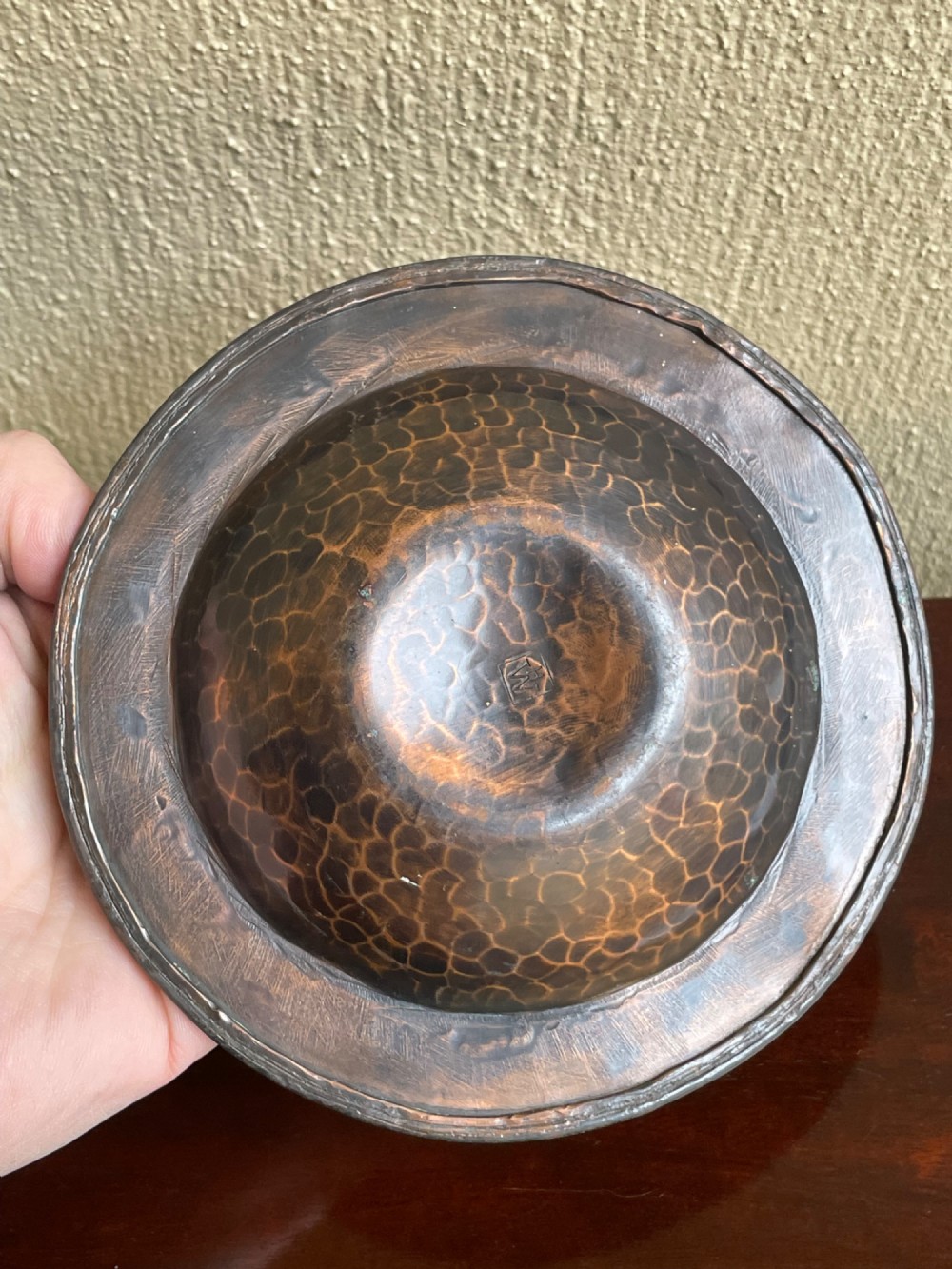 Arts & Crafts Copper Trinket Dish by Hugh Wallis View II