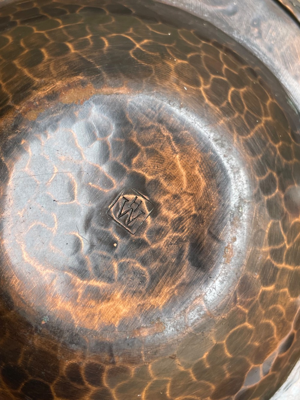Arts & Crafts Copper Trinket Dish by Hugh Wallis View III