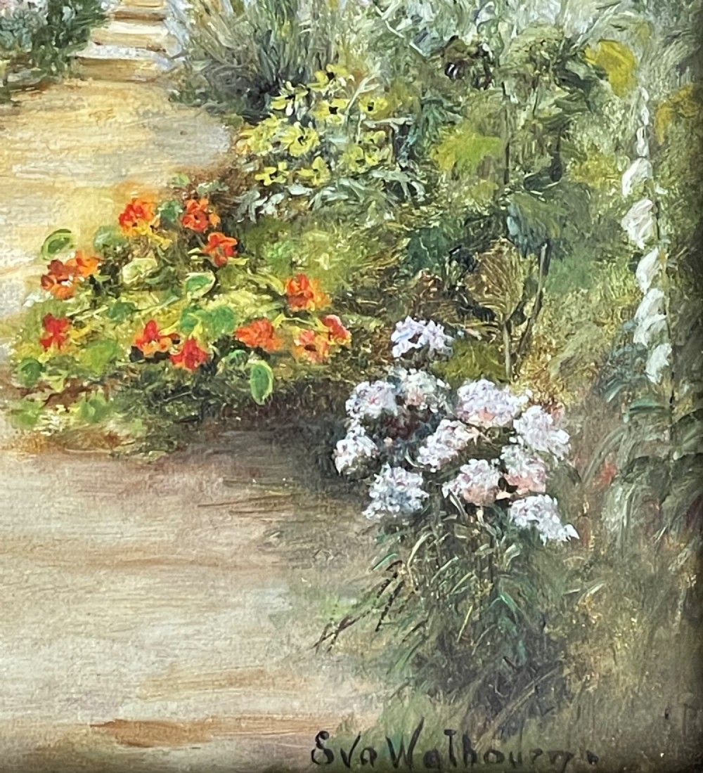 Cottage Garden Oil Painting by Ernest Walbourn View II