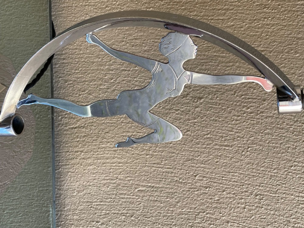 Large Art Deco Chrome Lady Lamp View II