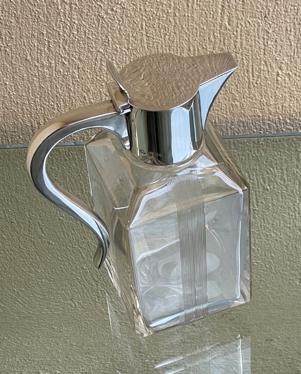 Fabulous Art Deco Silver Claret Jug View V