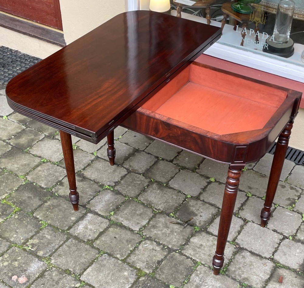Late Regency Mahogany Tea Table View IV