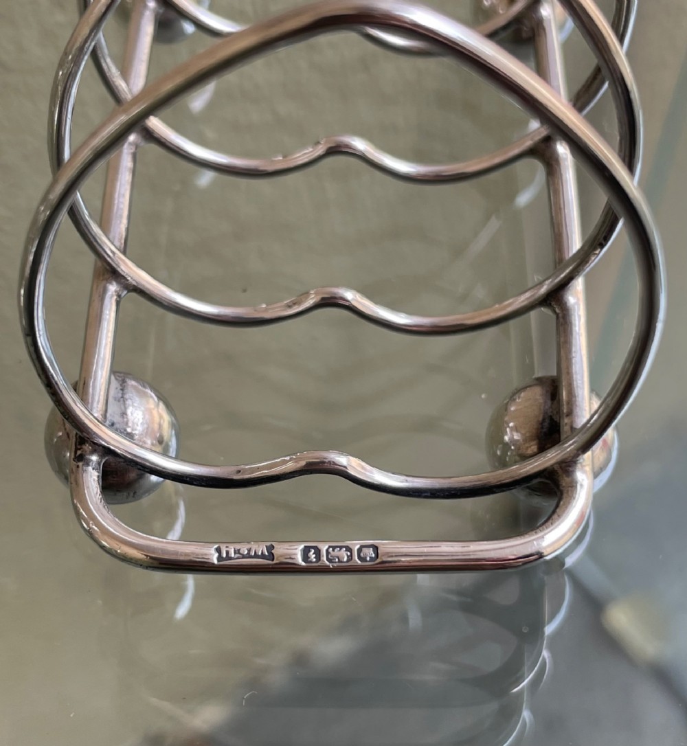 Pair of Heart Shaped Silver Toast Racks View III