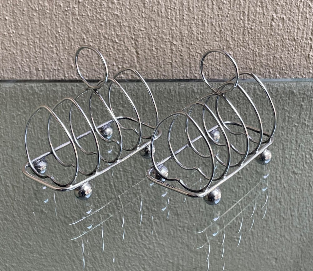 Pair of Heart Shaped Silver Toast Racks View IV