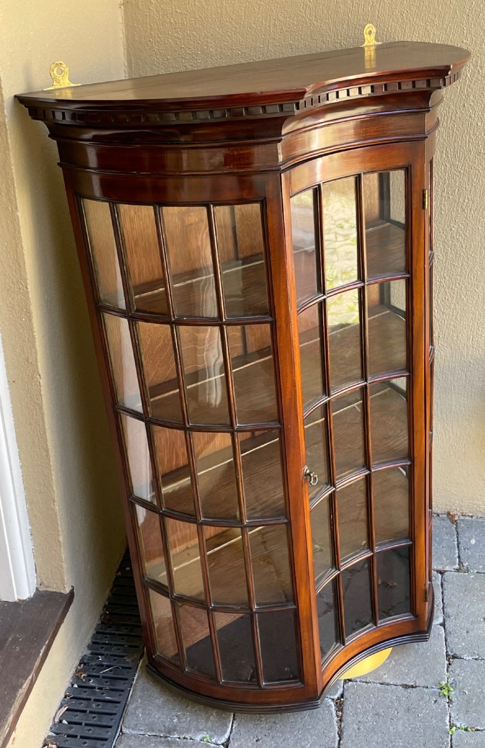 Quality Edwardian Mahogany Wall Cabinet View II