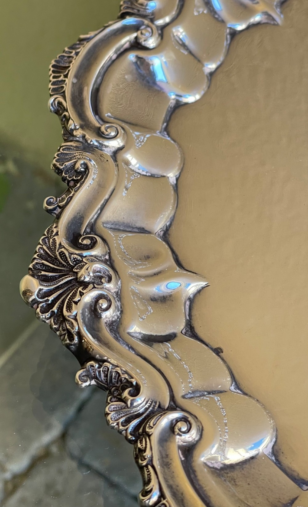 Victorian Silver Salver Tray, 1897 View III