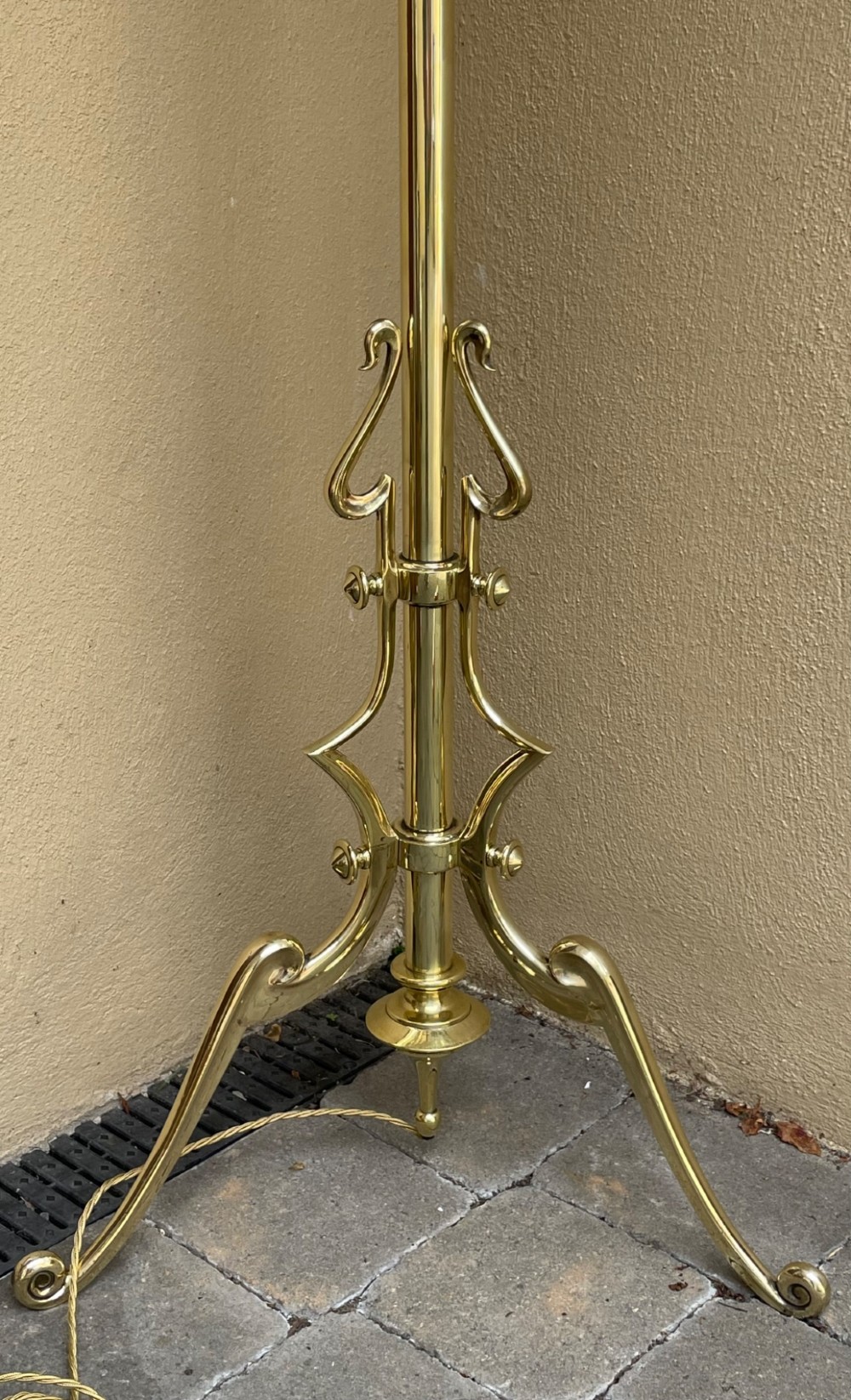 Art Nouveau Brass Standard Lamp View II