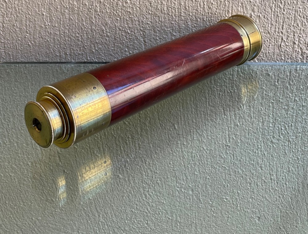 19th century brass telescope by Marratt & Short View II