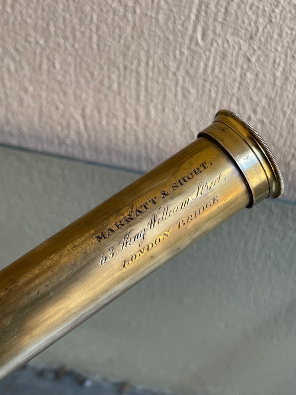 19th century brass telescope by Marratt & Short View IV