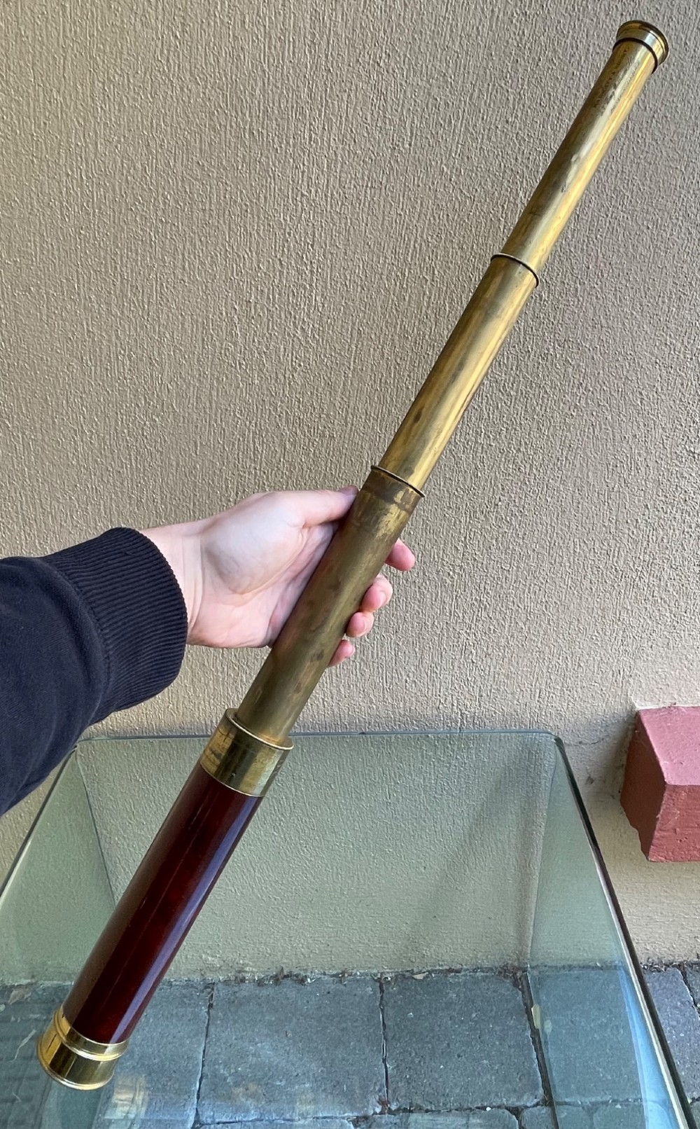 19th century brass telescope by Marratt & Short View V
