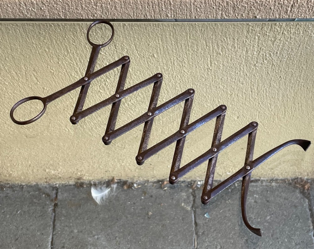 Pair George III steel ember tongs
