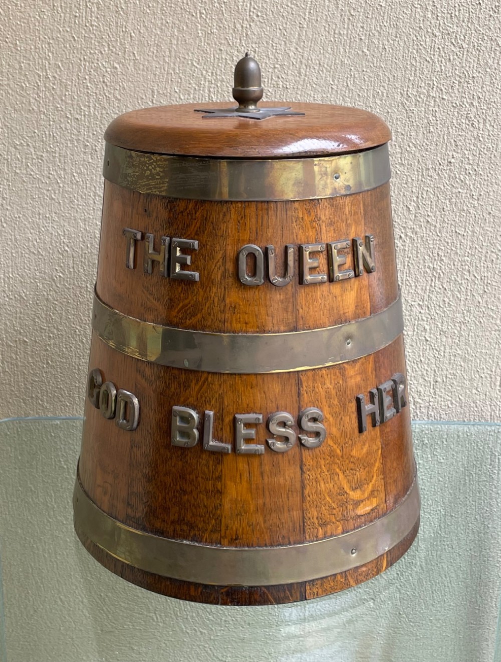 Solid Oak Royal Navy Grog Rum Barrel