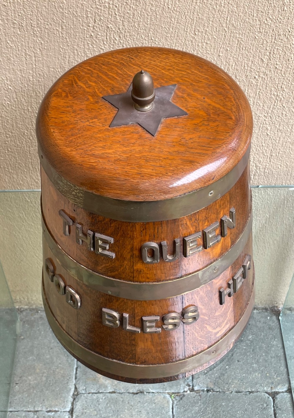 Solid Oak Royal Navy Grog Rum Barrel View II