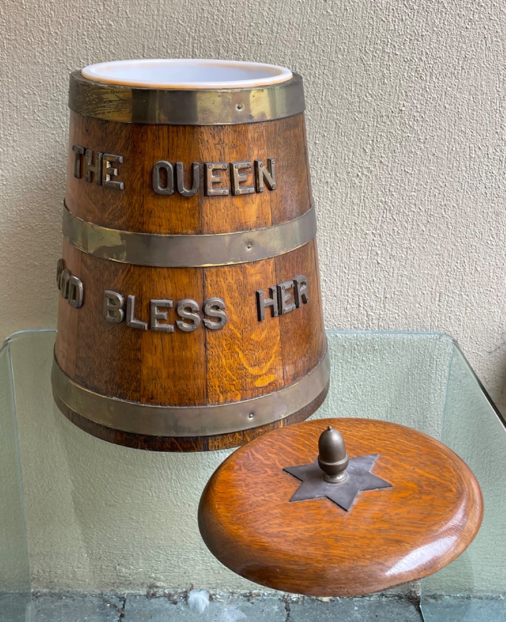 Solid Oak Royal Navy Grog Rum Barrel View IV