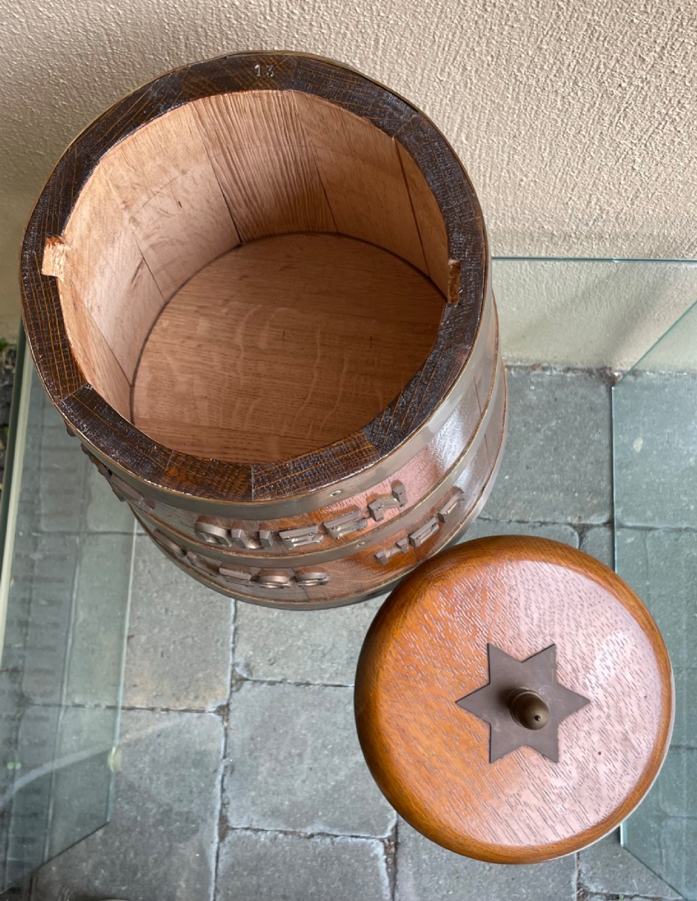 Solid Oak Royal Navy Grog Rum Barrel View VI