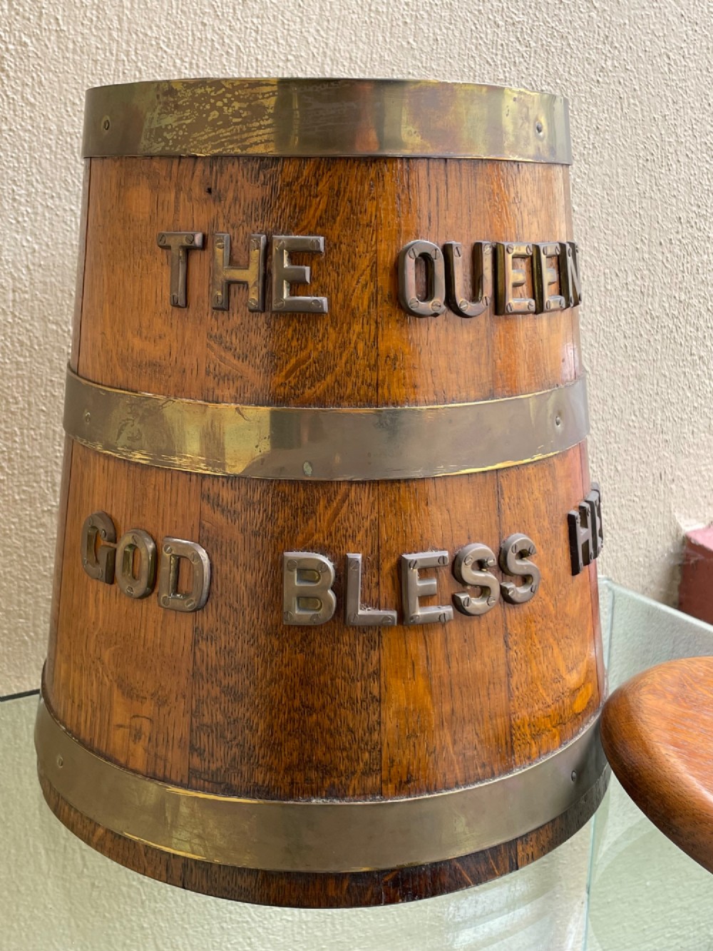 Solid Oak Royal Navy Grog Rum Barrel View VII