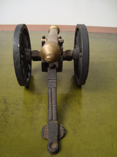 A DECORATIVE PAIR OF DESKTOP CANNONS - ADDITIONAL PHOTO 3