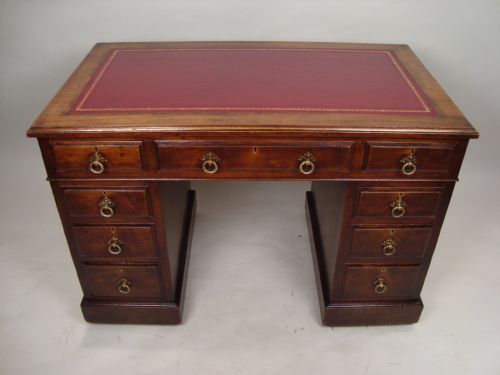 antique victorian pedestal desk - CATEGORY: ANTIQUE DESKS - DATED VICTORIAN