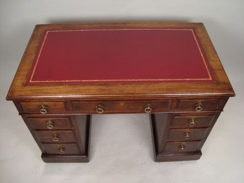 ANTIQUE VICTORIAN PEDESTAL DESK - ADDITIONAL PHOTO 2