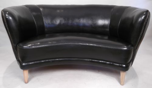 art deco leather couch - CATEGORY: ANTIQUE SOFAS - DATED 1930