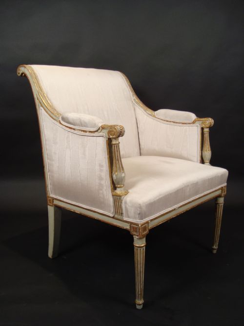 A FRENCH EMPIRE PERIOD ARMCHAIR - ADDITIONAL PHOTO 2