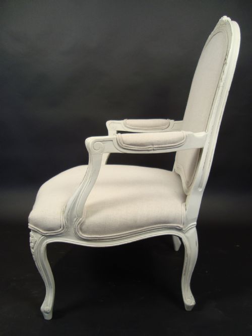 A PAIR OF 19 CENTURY FRENCH PAINTED CHAIRS - ADDITIONAL PHOTO 2