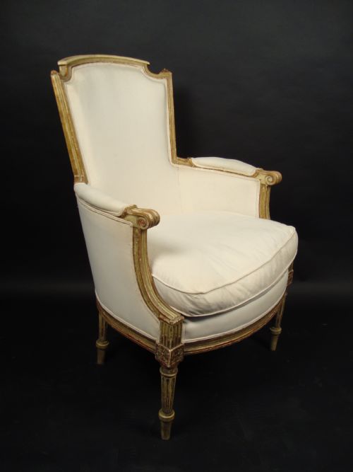 a fine french painted armchair circa 1860 - CATEGORY: ANTIQUE CHAIRS - DATED 1860