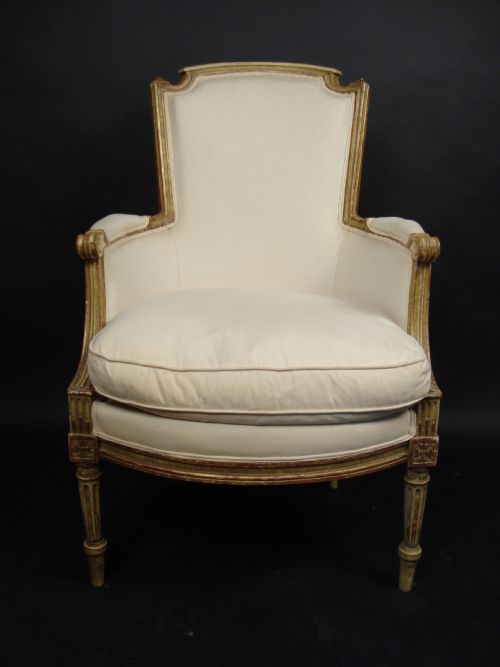 A FINE FRENCH PAINTED ARMCHAIR CIRCA 1860 - ADDITIONAL PHOTO 1