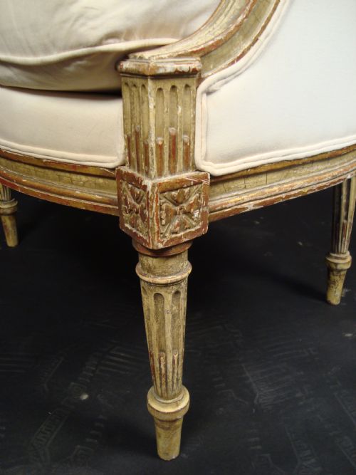 A FINE FRENCH PAINTED ARMCHAIR CIRCA 1860 - ADDITIONAL PHOTO 2