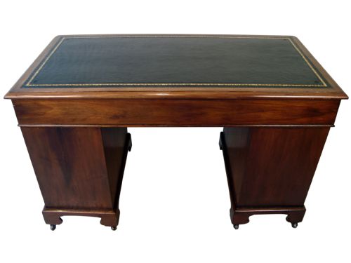 A VERY HANDSOME VICTORIAN PEDESTAL WRITING DESK - ADDITIONAL PHOTO 6