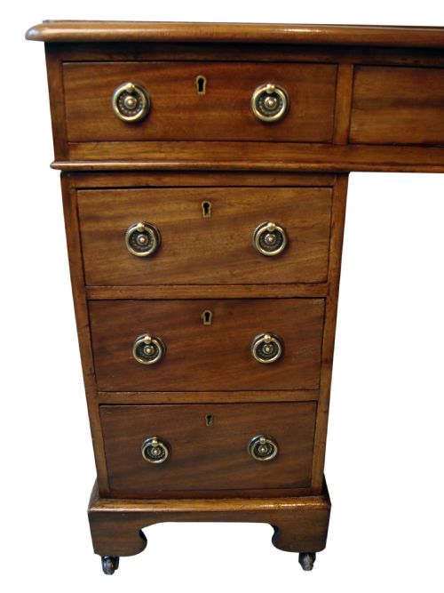 A VERY HANDSOME VICTORIAN PEDESTAL WRITING DESK - ADDITIONAL PHOTO 7