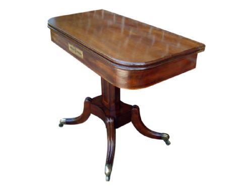 AN IMPRESSIVE REGENCY SIDE TEA TABLE - ADDITIONAL PHOTO 1