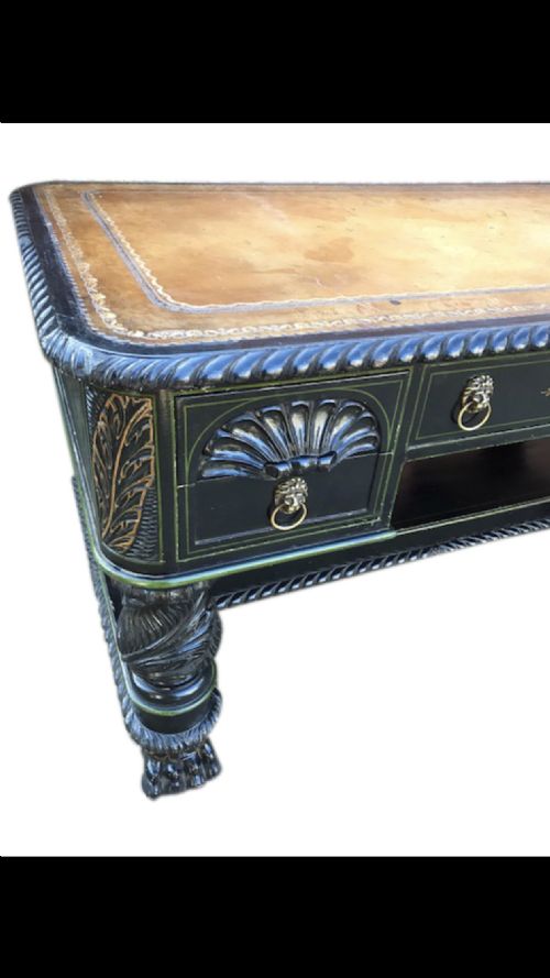 A MAGNIFICENT EARLY VICTORIAN PARTNERS DESK - ADDITIONAL PHOTO 3