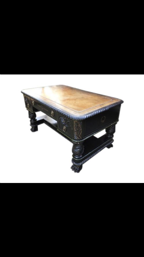 A MAGNIFICENT EARLY VICTORIAN PARTNERS DESK - ADDITIONAL PHOTO 1