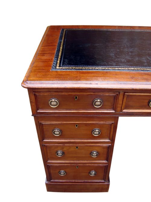 A SUPERIOR QUALITY VICTORIAN PEDESTAL WRITING DESK - ADDITIONAL PHOTO 1