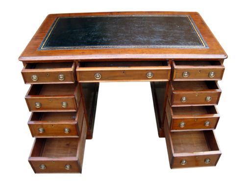 A SUPERIOR QUALITY VICTORIAN PEDESTAL WRITING DESK - ADDITIONAL PHOTO 3