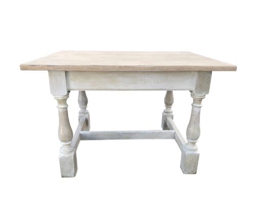 A HANDSOME LATE VICTORIAN OAK KITCHEN TABLE - ADDITIONAL PHOTO 1