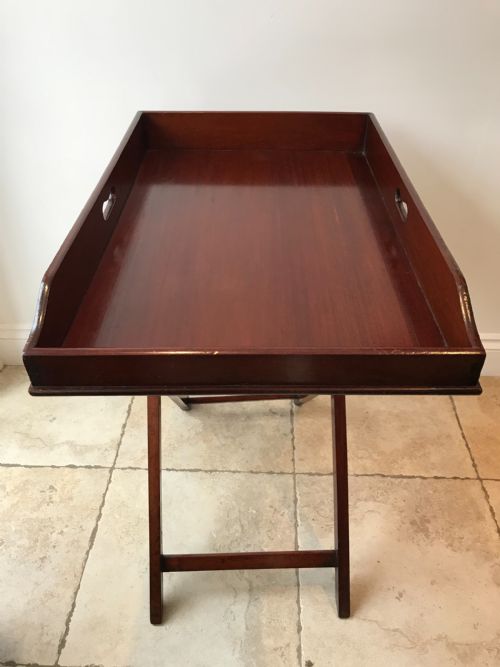 AN EXCEPTIONAL VICTORIAN BUTLERS TRAY - ADDITIONAL PHOTO 1