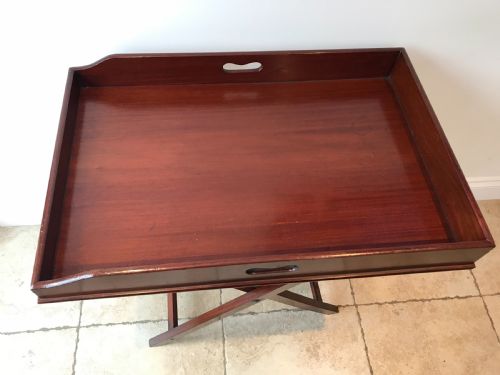 AN EXCEPTIONAL VICTORIAN BUTLERS TRAY - ADDITIONAL PHOTO 2