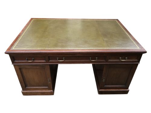 A VERY IMPRESSIVE VICTORIAN PARTNERS DESK - ADDITIONAL PHOTO 1