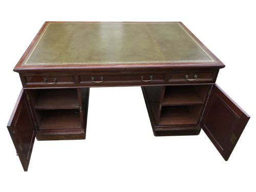 A VERY IMPRESSIVE VICTORIAN PARTNERS DESK - ADDITIONAL PHOTO 2