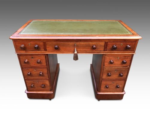 an attractive golden walnut writing desk c1880 - CATEGORY: ANTIQUE DESKS - DATED VICTORIAN