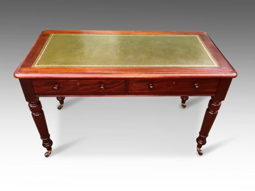 A FINE VICTORIAN MAHOGANY WRITING TABLE - ADDITIONAL PHOTO 5