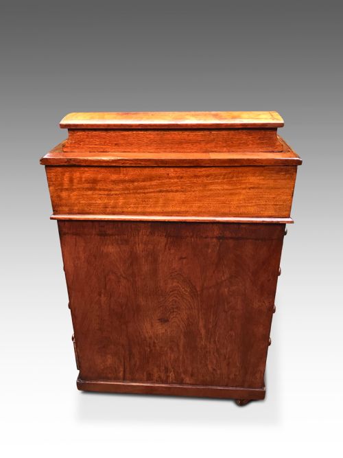 A FINE VICTORIAN WALNUT DAVENPORT - ADDITIONAL PHOTO 4