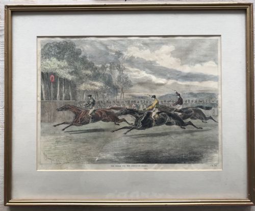 the goodwood stakes framed picture - CATEGORY: ANTIQUE ART - DATED VICTORIAN