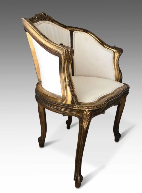 A FINE FRENCH GUILT ARMCHAIR C1850 - ADDITIONAL PHOTO 1