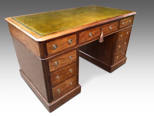 A SUPERIOR VICTORIAN WRITING DESK C1880 - ADDITIONAL PHOTO 2