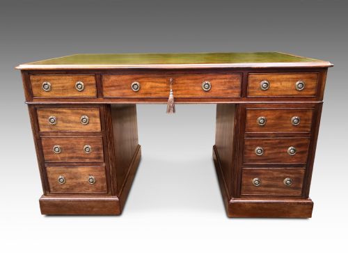 A SUPERIOR VICTORIAN WRITING DESK C1880 - ADDITIONAL PHOTO 4