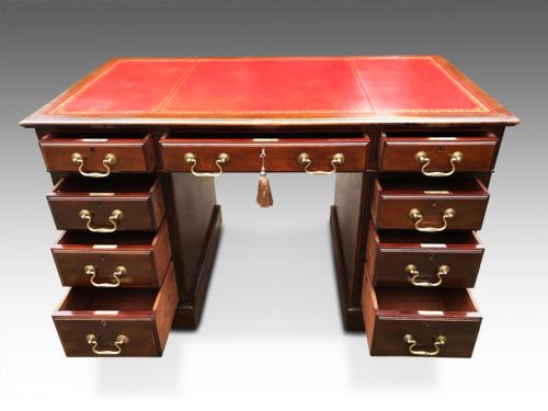 A QUALITY EDWARDIAN WRITING DESK C1900 - ADDITIONAL PHOTO 1